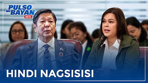 VP Sara, hindi nagsisisi na tumakbo sa pagka-Bise Presidente at nakipag-tandem kay Marcos Jr.