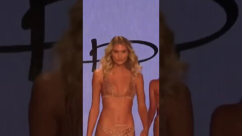 Leopard bikini from Monica Hansen Beachwear collection #shorts #miamiswimweek #bikinimodel