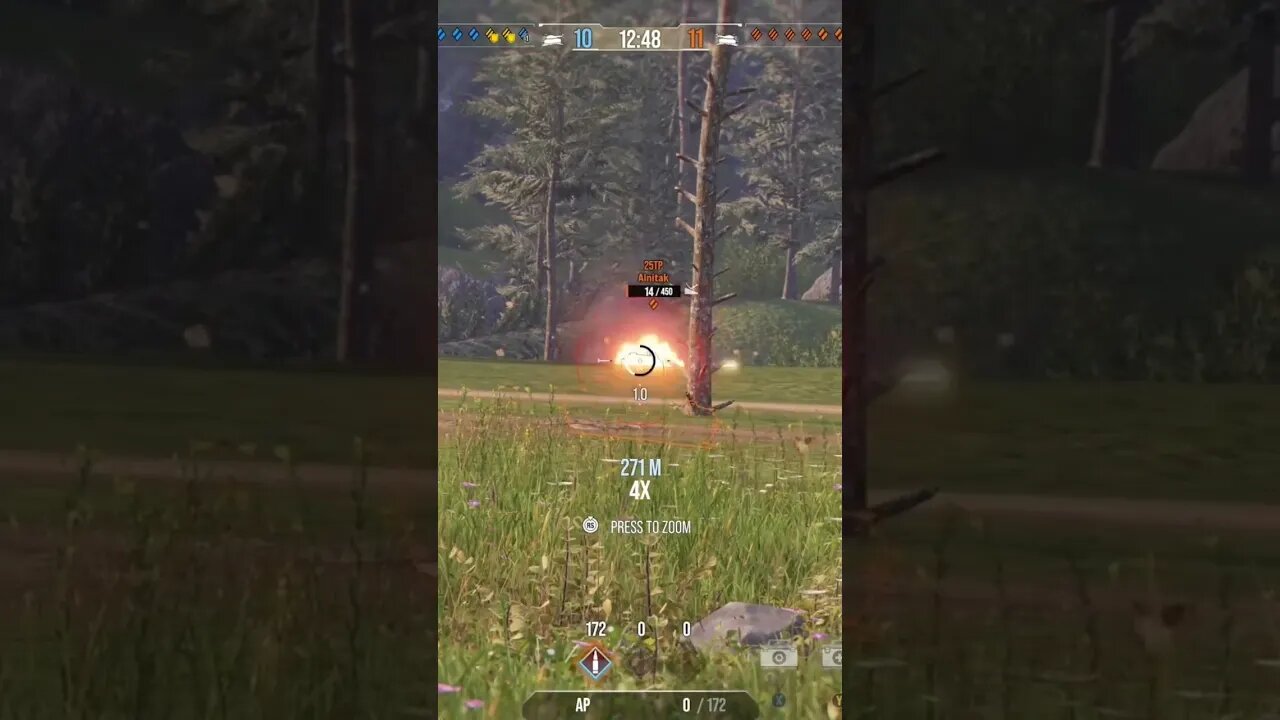 World of Tanks Xbox: Honestly surprised I hit, after I ricochet a couple times... lol 🤣