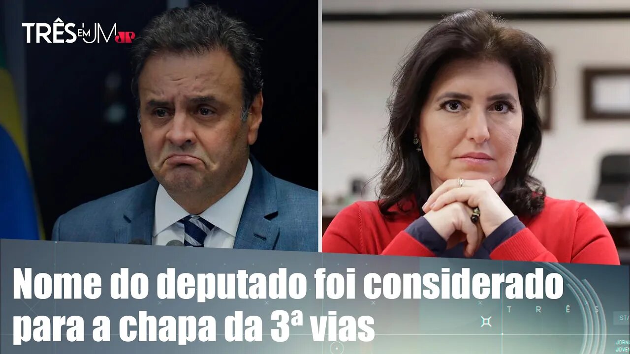 Chance de Aécio Neves ser vice de Tebet tem má repercussão nas redes sociais