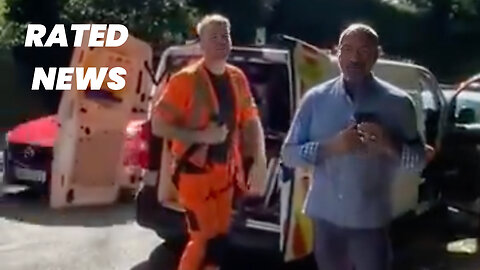Resident Confronts ULEZ Camera Installers and Security Guard