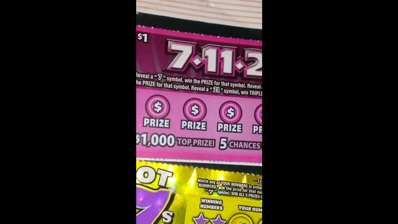 Awesome 7-11-21 Scratch Off Tickets.