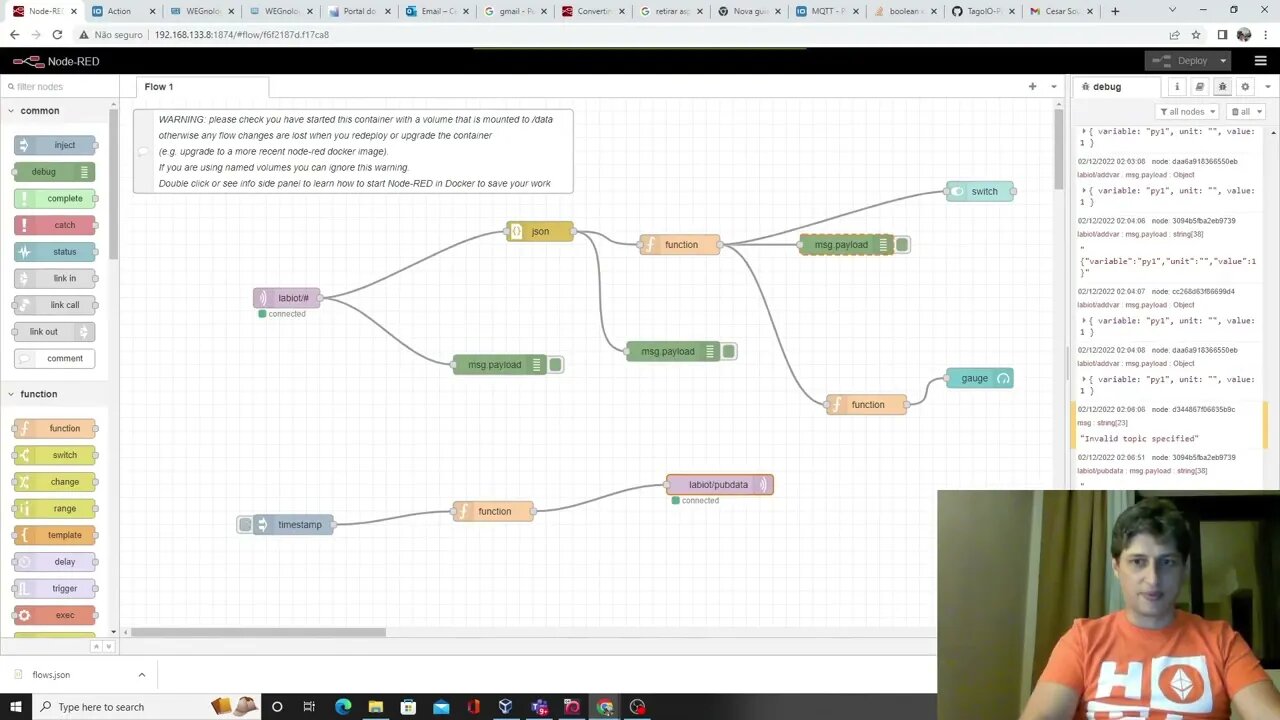 #Tago.IO - Publicar do tago.io no #NODERED via #mqtt