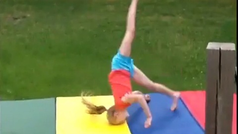 Funny Gymnatics Aerial Wipeout