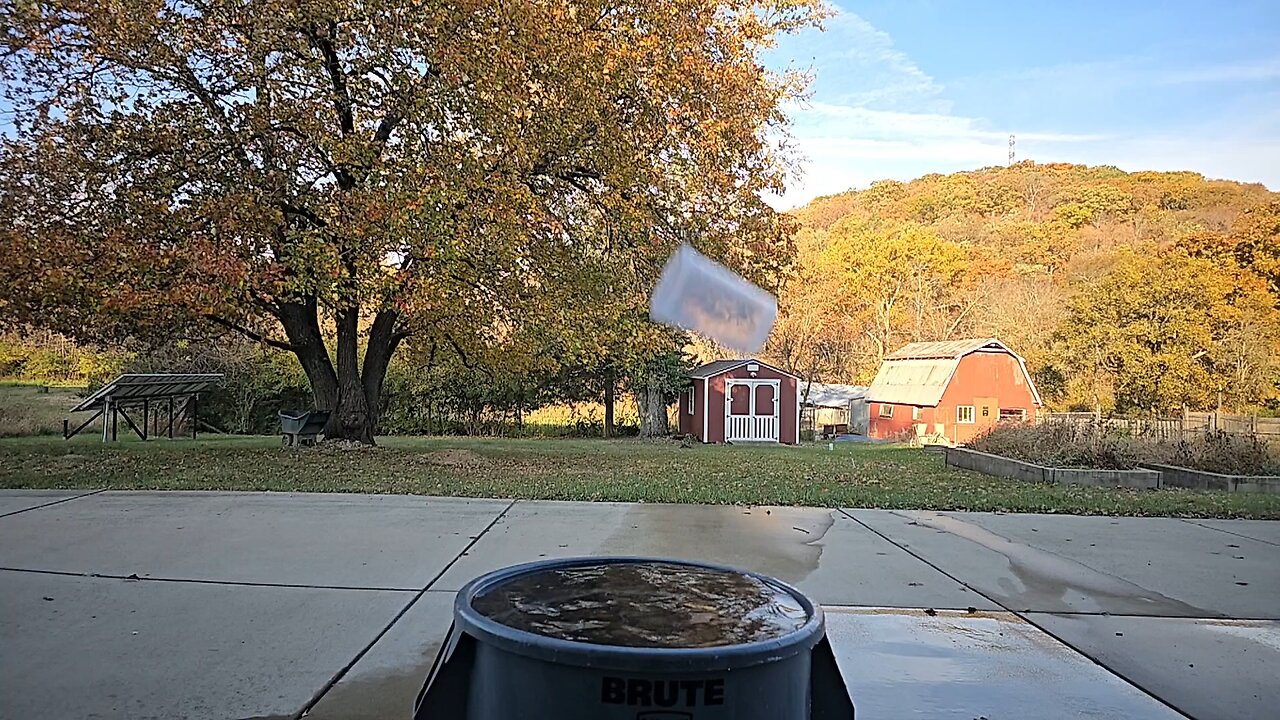 Slow Motion Food Container Drop / Splash