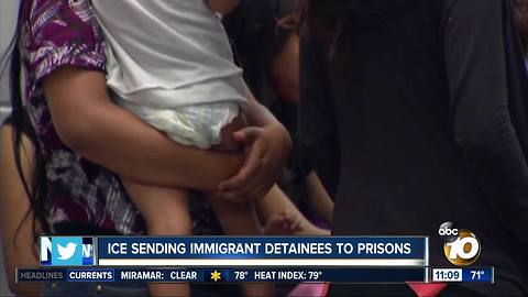 ICE sending immigrant detainees to prisons