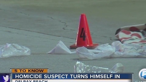 Homicide suspect turns himself in