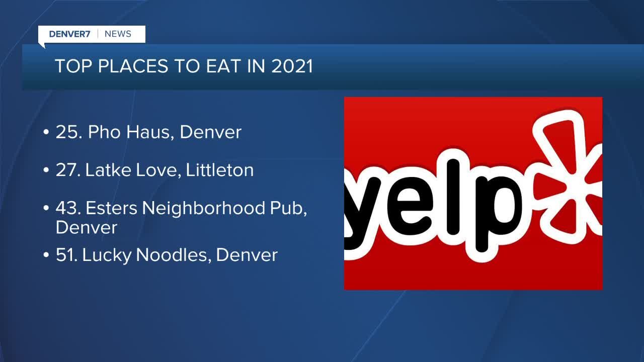 Yelp lists top 100 places to eat in 2021