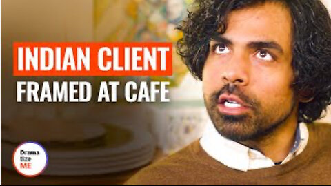 Indian Client Framed at Cafe