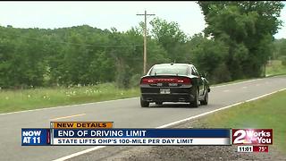 State lifts Oklahoma Highway Patrol driving limit