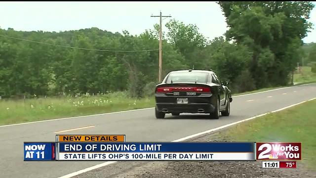 State lifts Oklahoma Highway Patrol driving limit