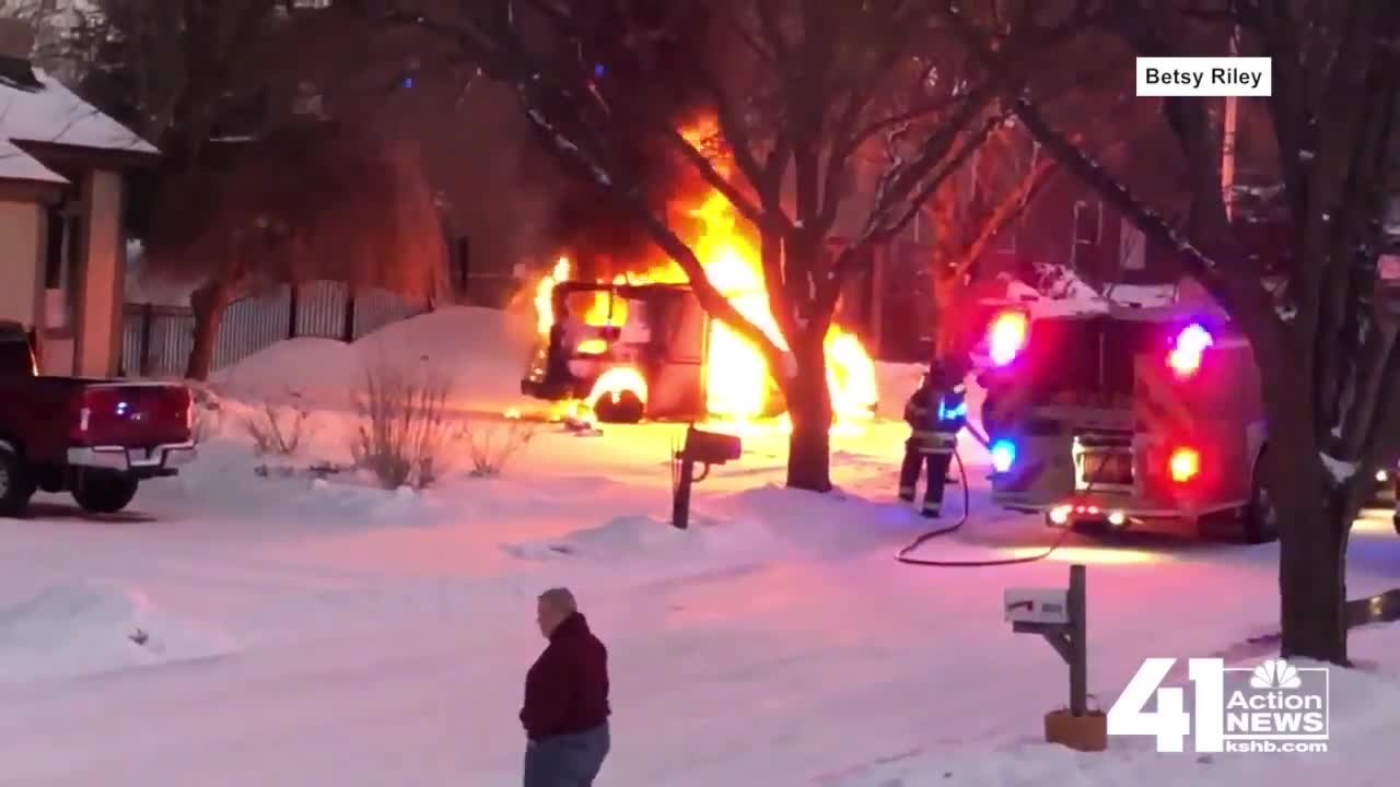 Video shows USPS truck catch on fire in Northland