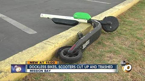 City looks to clean up dockless bikes and scootes mess