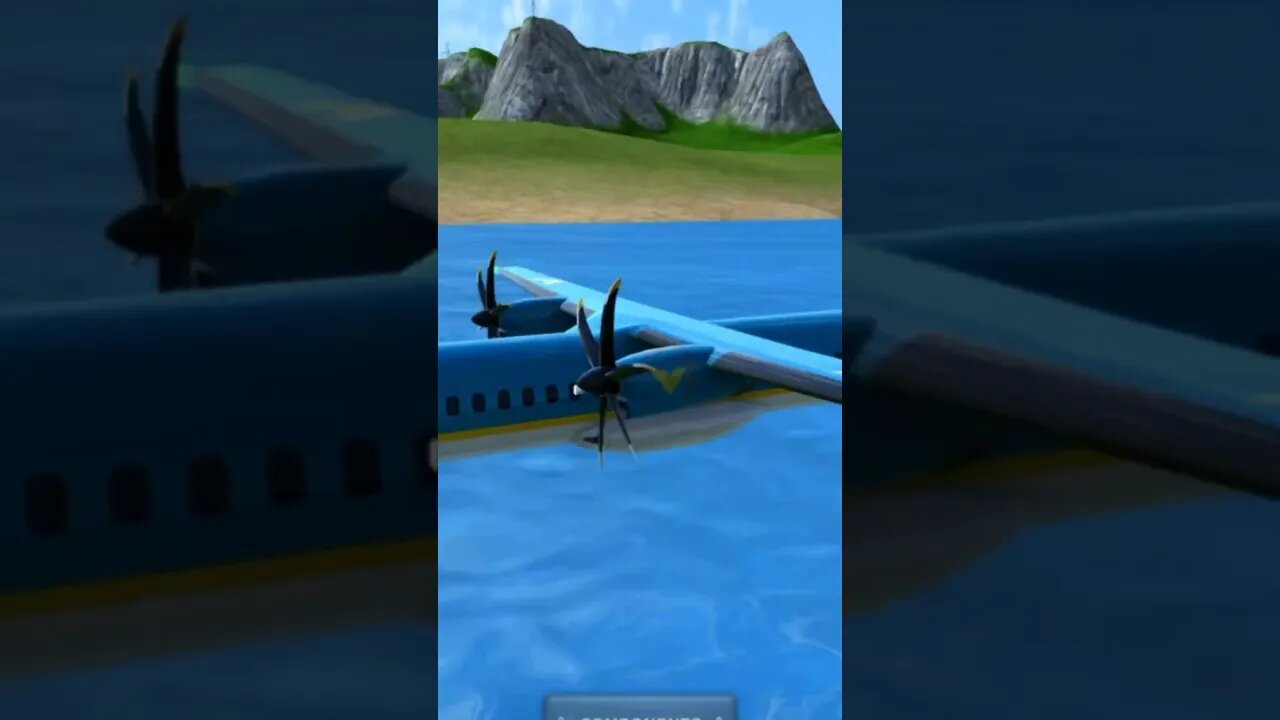 Flying FL-72 Directly over the Water | Turboprop Flight Simulator #shorts