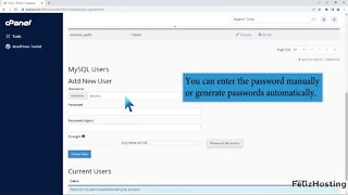 How to Create a Database Username in cPanel with FelizHosting