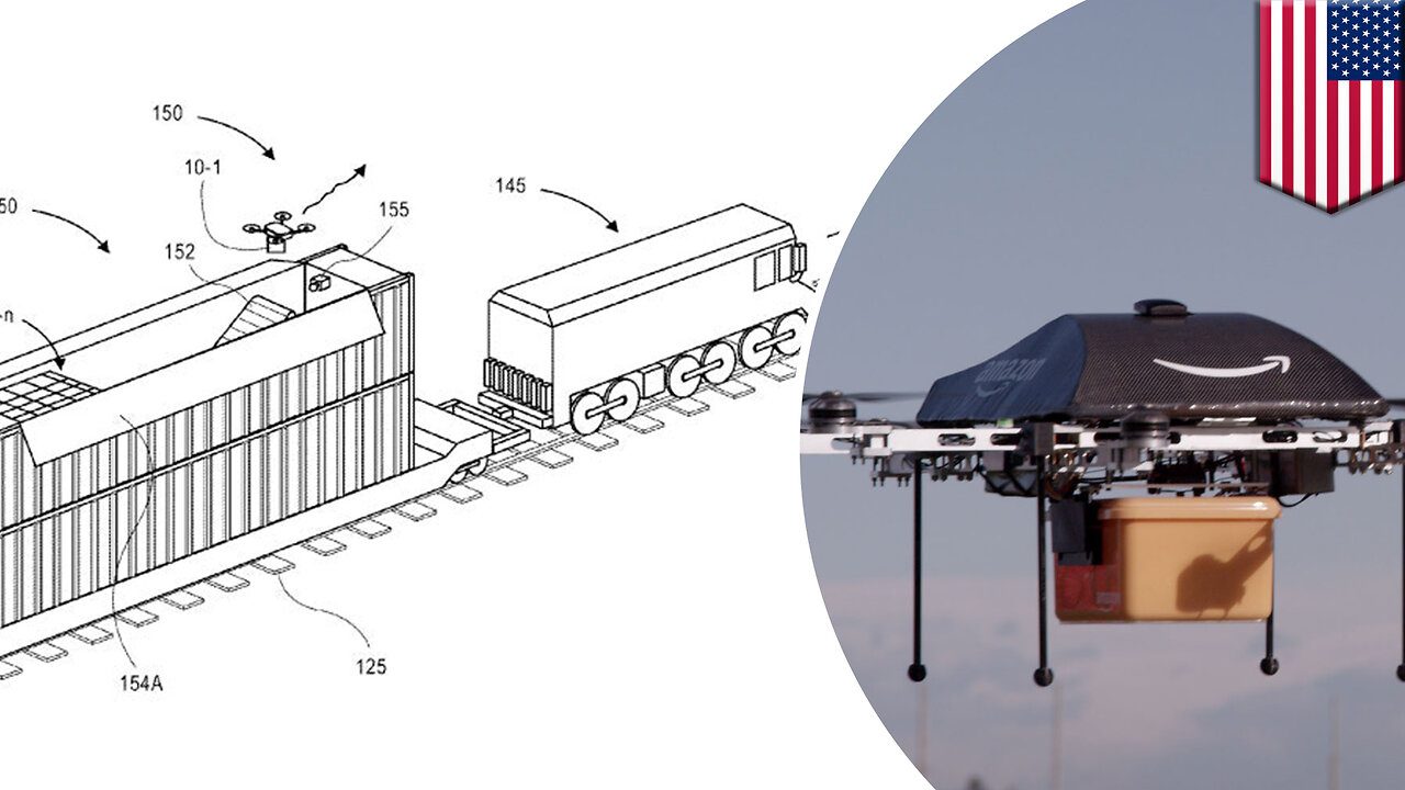 Amazon patents mobile drone delivery fulfillment centers from moving trains - TomoNews