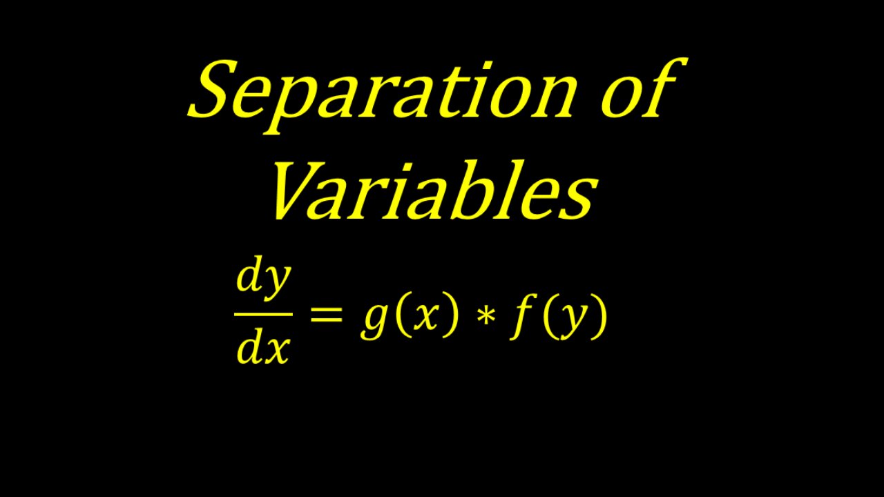 How to Solve Differential Equations Using Separation of Variables [Worked Example] Calculus