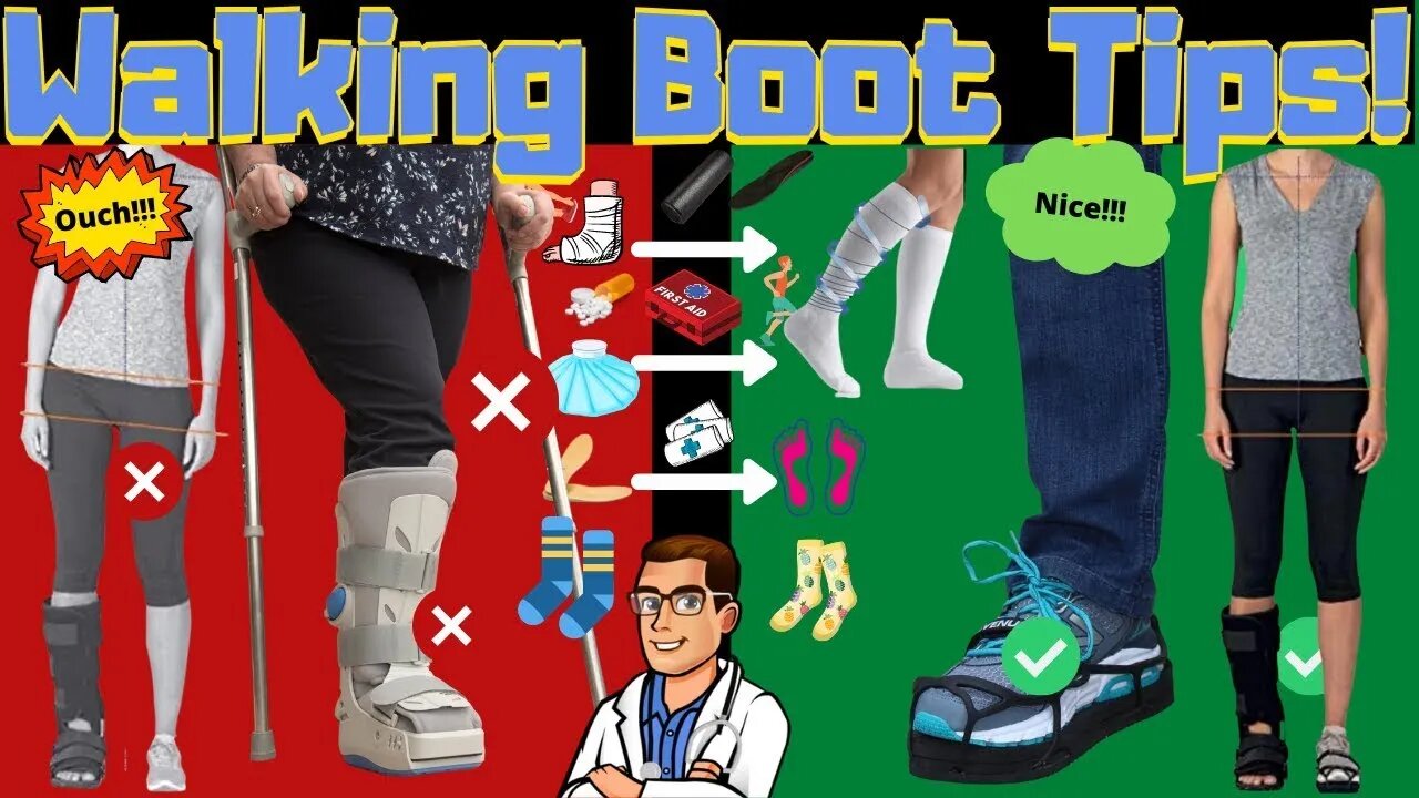 Walking Medical Boot Tips [Shoe Leveler for Sprained or Broken Ankles]