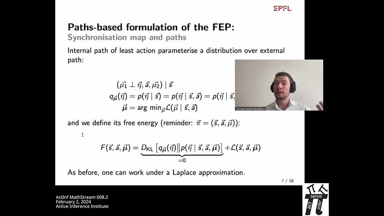 ActInf MathStream 008.2 ~ R Servajean: Intro to Bayesian mechanics: paths-based formalism (part 2)