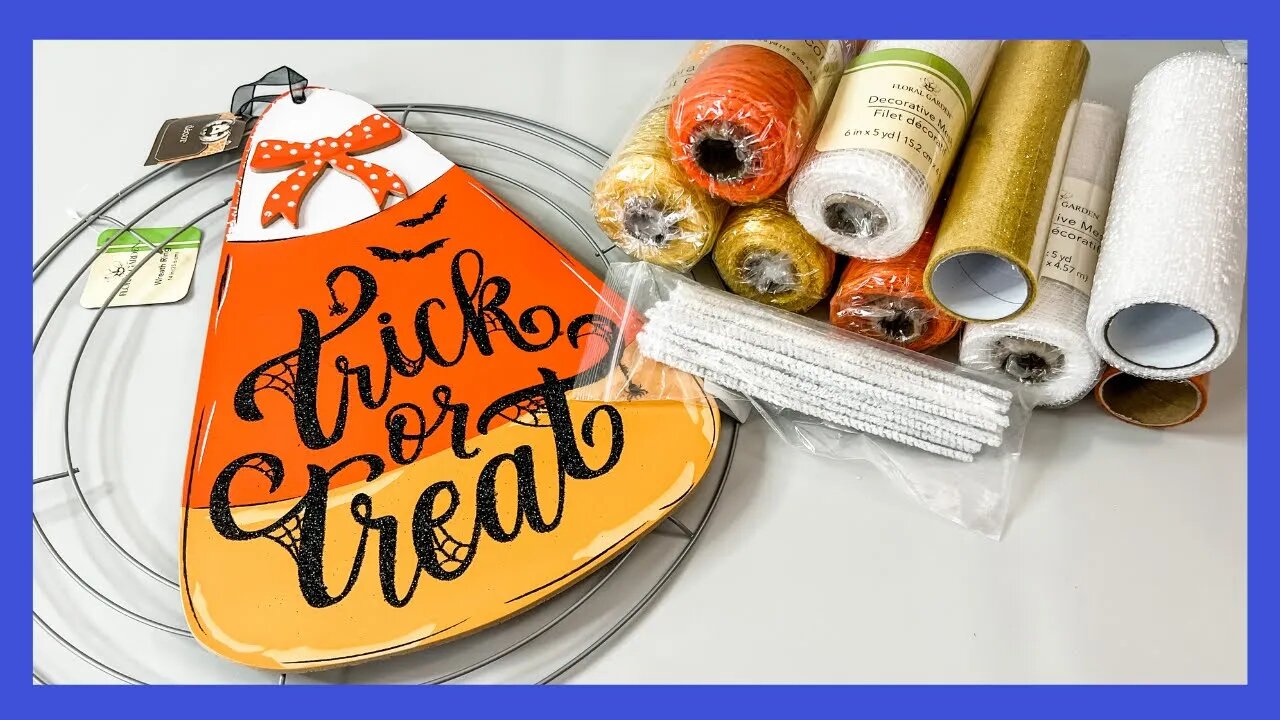 Dollar Tree Candy Corn Wreath || Easy Wreath Method || Dollar Tree DIY