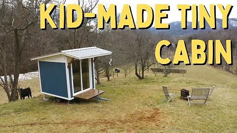 12 Year Old builds EPIC Tiny Cabin