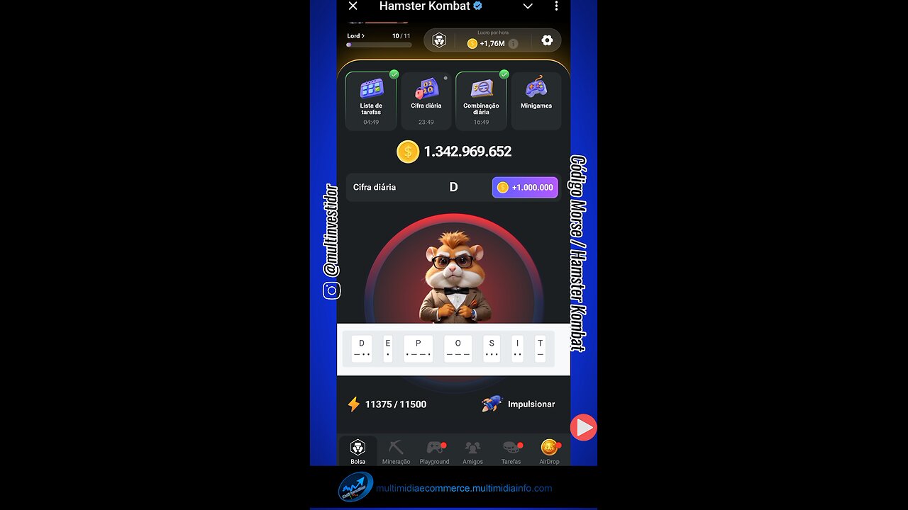 Hamster 🐹 Kombat (Cifra Diária/Código Morse) 03/09/24