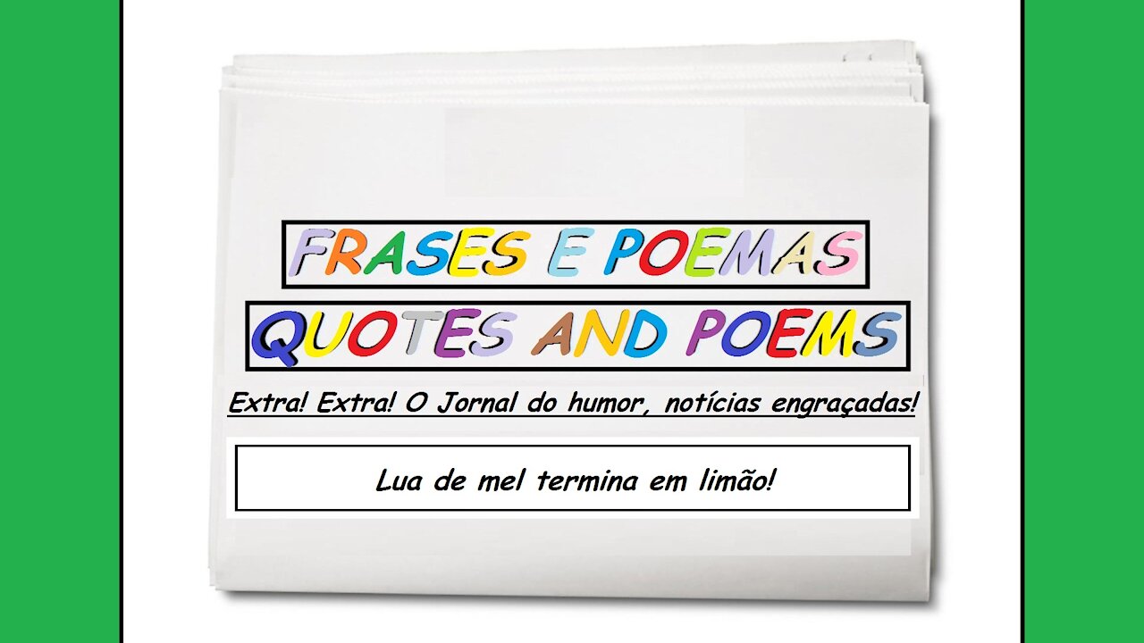 Notícias engraçadas: Lua de mel termina em limão! [Frases e Poemas]