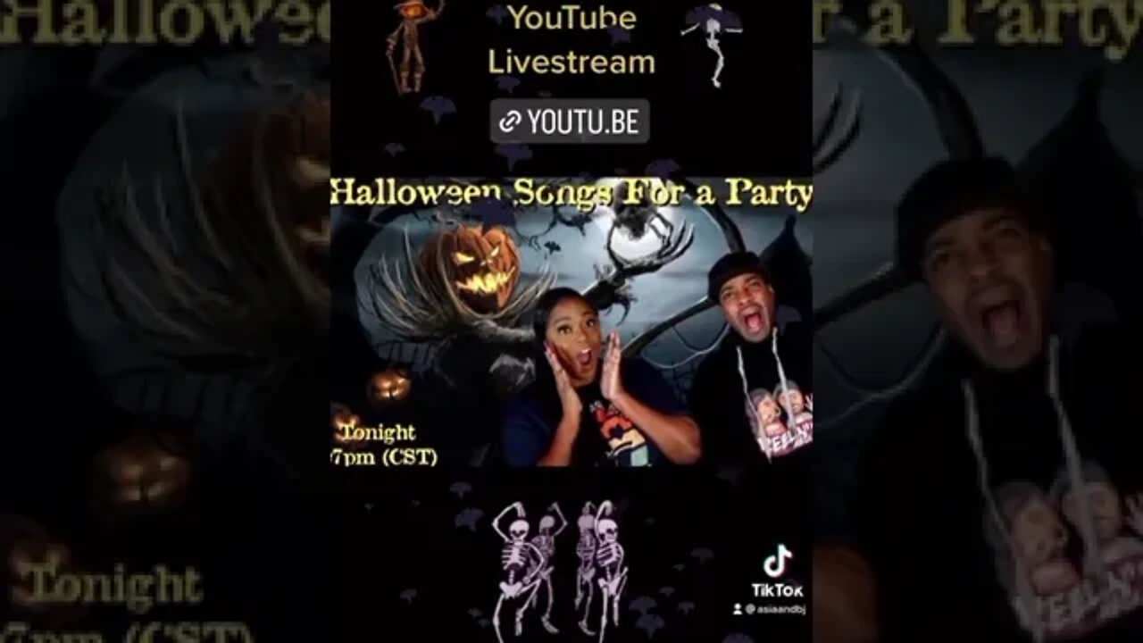 Halloween Livestream Tonight! 7pm CT #shorts | Asia and BJ