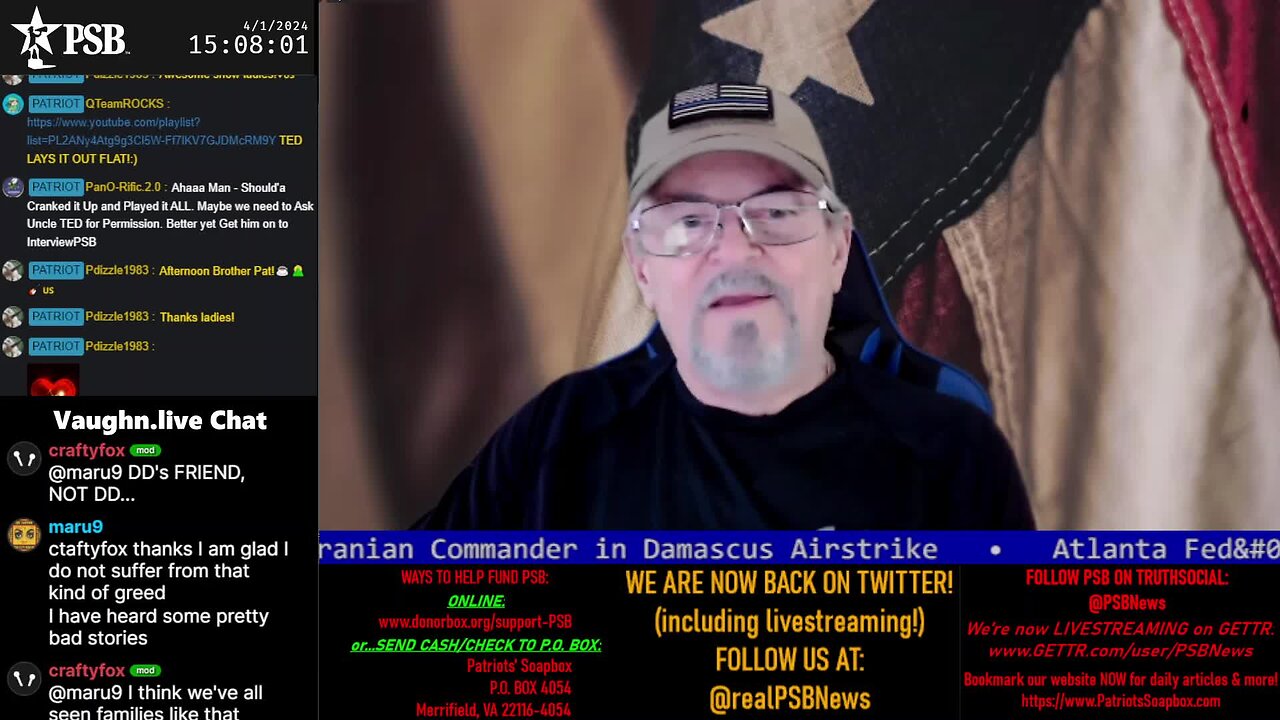 2024-04-01 15:00 EDT - The PATRIOTski Tavern: