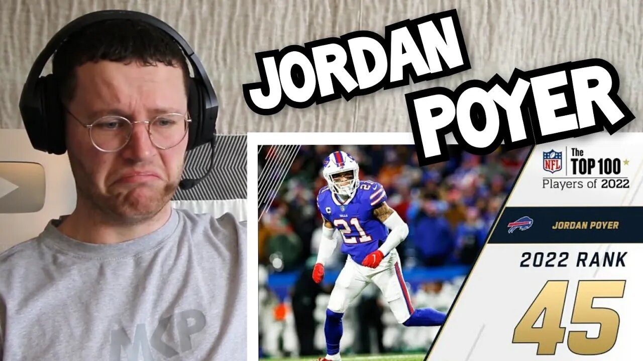 Rugby Player Reacts to JORDAN POYER (Buffalo Bills, S) #45 NFL Top 100 Players in 2022