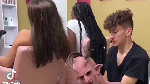 He Scared Them and Her Hair Came Off #prank