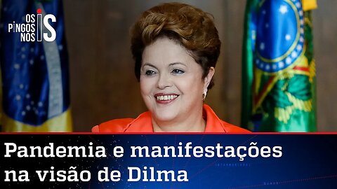 Dilma Rousseff dá as caras para analisar as manifestações da esquerda