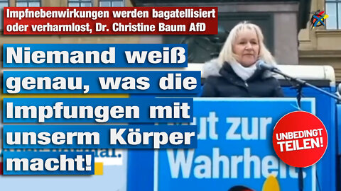 Corona-Kundgebung Impfnebenwirkungen werden bagatellisiert oder verharmlost, Christine Baum AfD