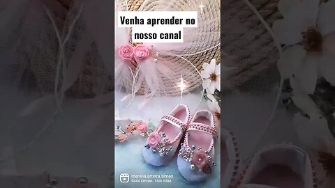 Se inscreva e ative 🔔 p/ notificação #moldegratis #sapatinhodebebe #enxovaldobebê #costuracriativa