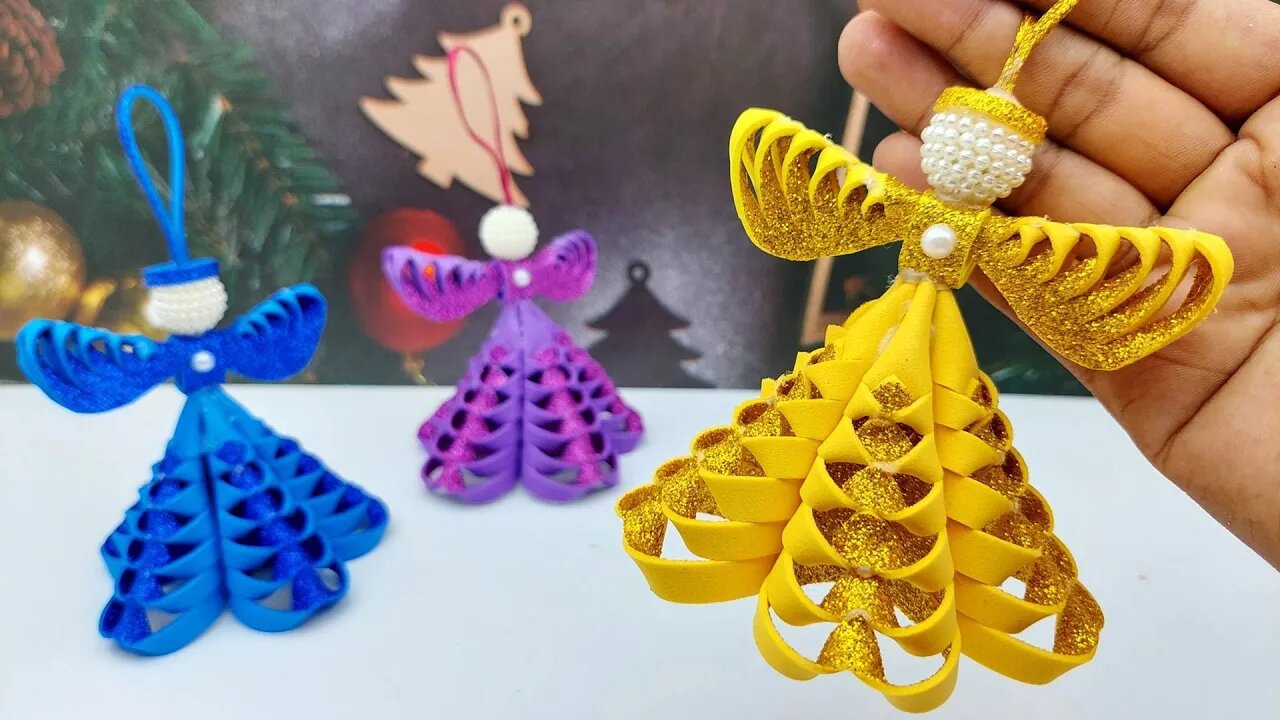 ❄ Christmas Ornaments ❄ Beautiful Christmas Angel Making 🎄 Handmade Best Christmas Crafts Idea 2023