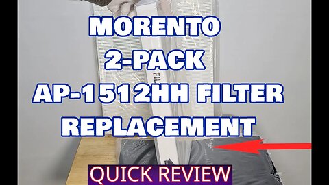 MORENTO 2 Pack AP 1512HH True HEPA Replacement Filter Sets for Coway - Unboxing