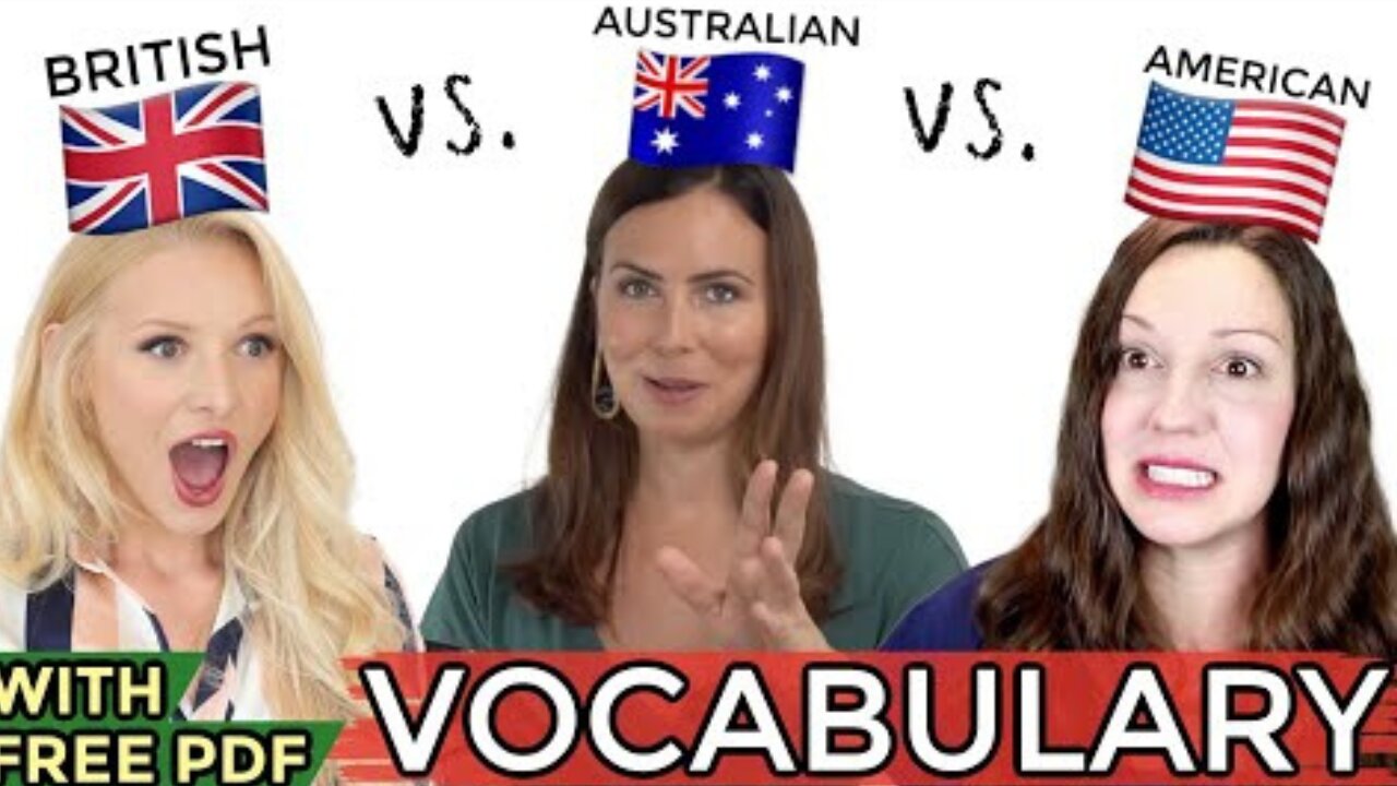 ONE language, THREE accents - UK vs. USA vs. AUS English! (+ Free PDF)