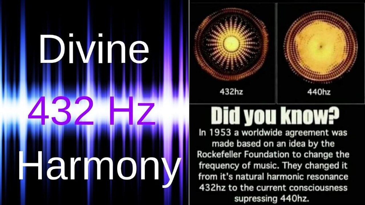 In 1953 they changed the [FREQUENCY of MUSIC] from 432hz [GOOD] to 440hz [EVIL]