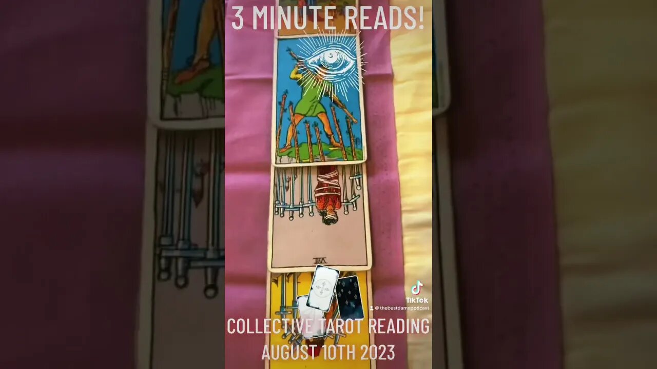 3 Minute Reads! COLLECTIVE Tarot Reading August 10 2023