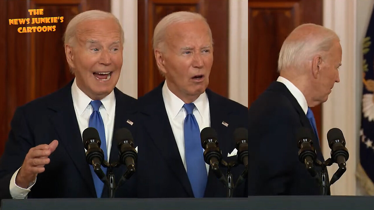 Biden reads his lies & complains about the Supreme Court ruling President Trump immunity for official acts in office and claims that he had "the limits of the presidential power for 3.5 years," then shuffles away ignoring questions.