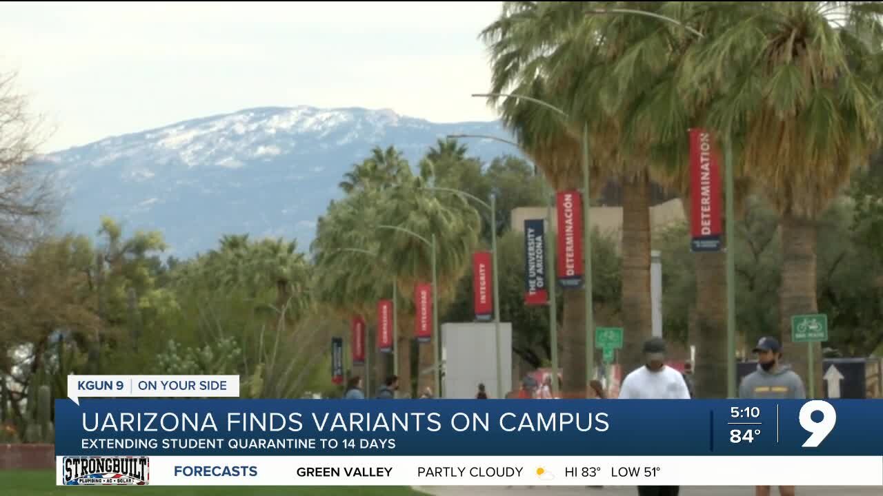 UArizona concerned about spread COVID-19 variants on campus