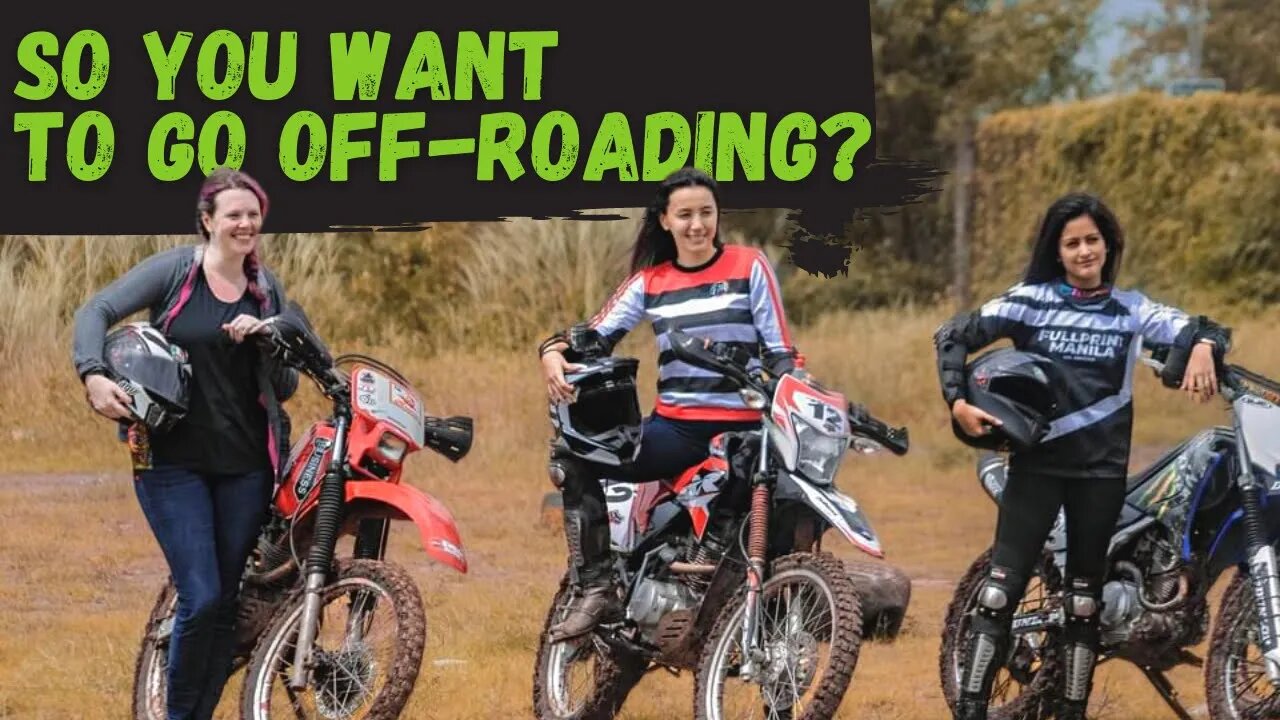 Girls Learning to Off-Road Motorbike