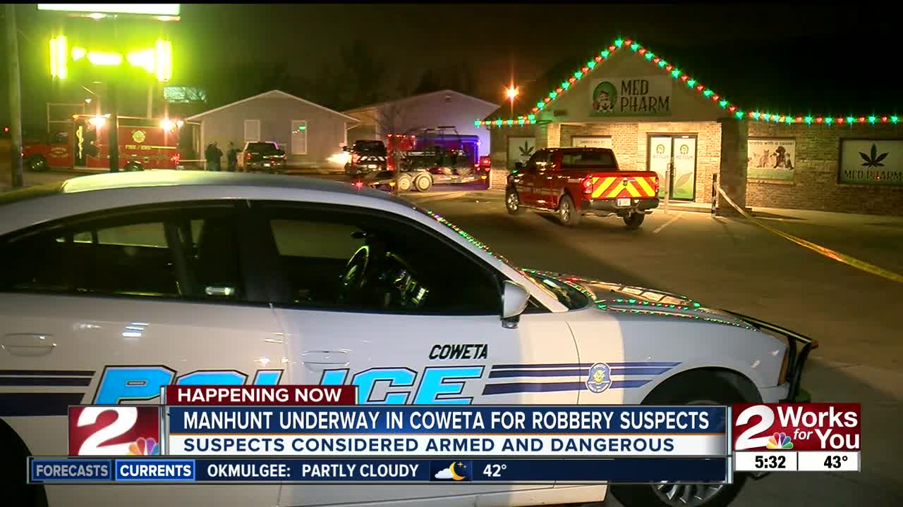 manhunt underway in coweta