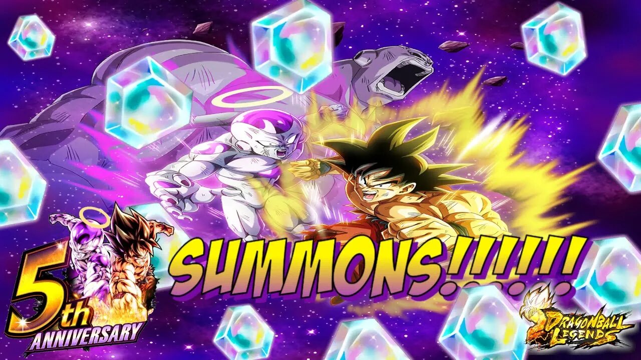 5TH YEAR ANNIVERSARY LL GOKU AND FRIEZA SUMMONS!! DRAGON BALL LEGENDS! #dragonballlegends