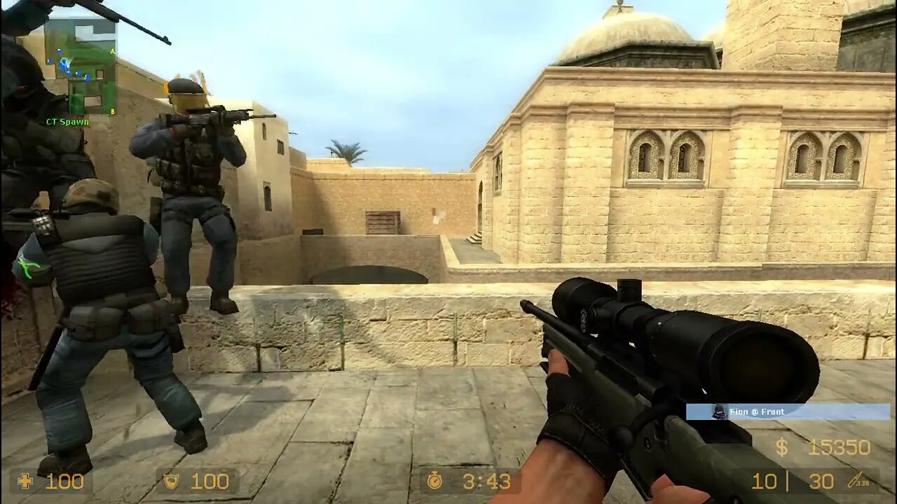 Counter Strike Source Dust 1 Bots #77 Only Sniper Rifles