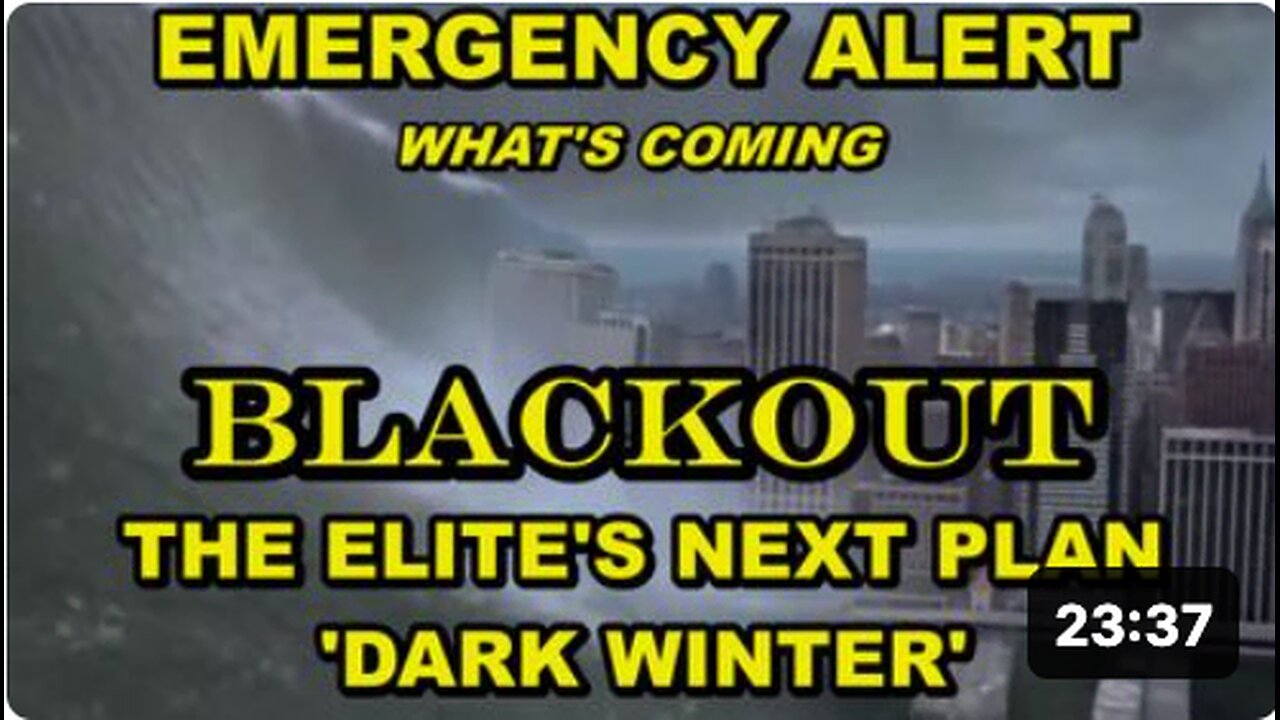 This is scary information - DARK WINTER about to become reality - Major BLACKOUTS coming