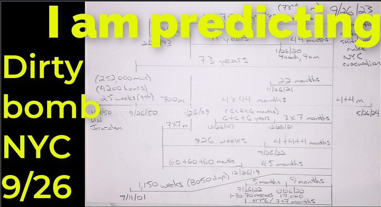 I am predicting: Bomb in NYC on Sep 26 = 1993 WTC BOMBING PROPHECY