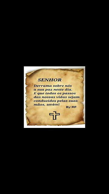 SENHOR Derrama sobre nos a sua paz