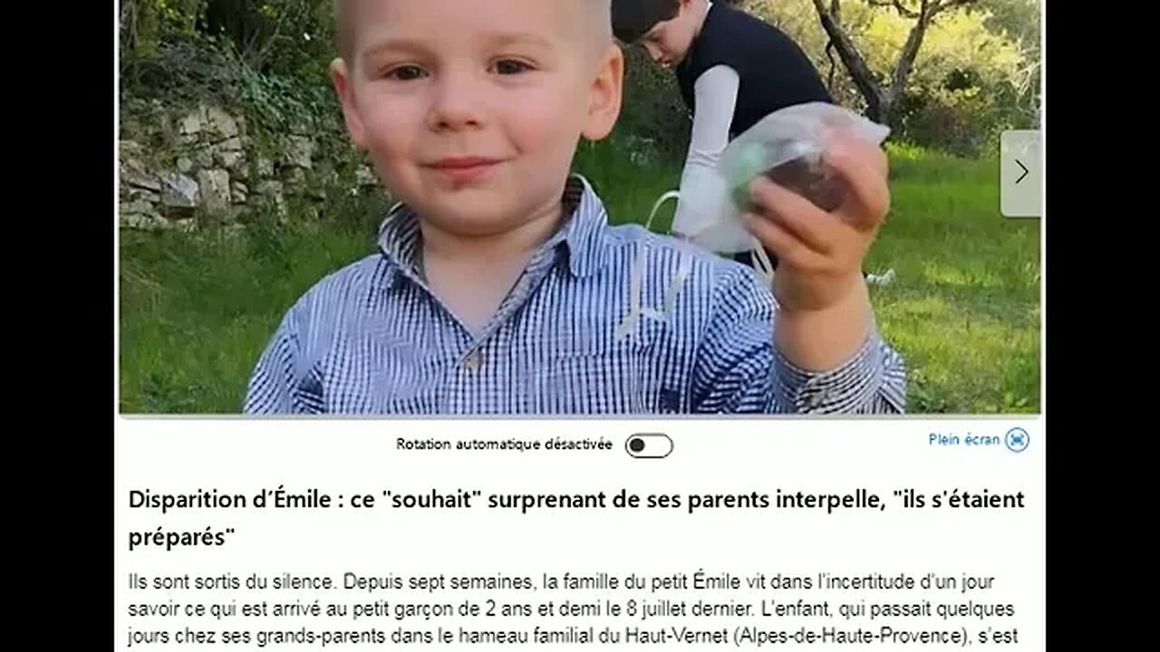 Disparition d'Émile : ce souhait surprenant de ses parents interpelle, ils s'étaient préparés.