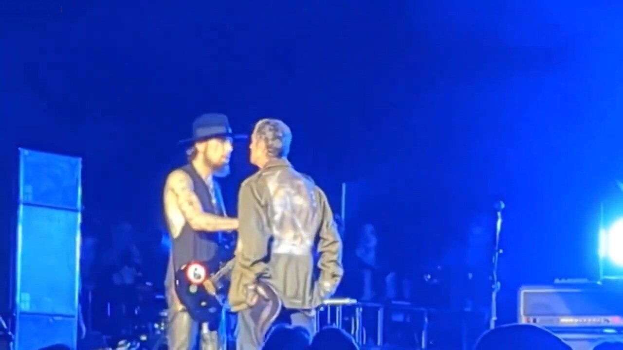 Perry Ferrell Of Jane's Addiction Assaults Dave Navarro During A Concert In Boston